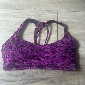 LULULEMON STRAPPY PURPLE AND BLACK SPORTS BRA